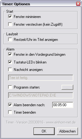 [timer Options - Screenshot]